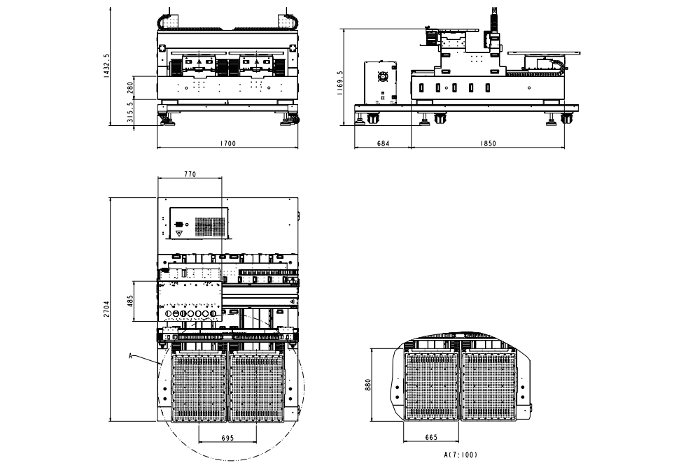 PCB 보드 LDI 노광 플랫폼 도면